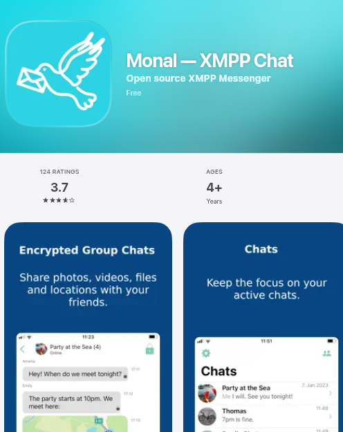 Скриншот Monal IM